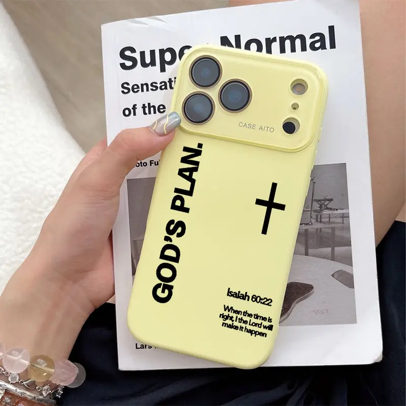 God'S Plan Phone Case Skin-Friendly Touch Lens Protect, Dopamine Aesthetic Cover for Apple iPhone 17, 16, 15, 14, 13, 12, Durable Smartphone Accessory Casing God'S Plan Phone Case Skin-Friendly Touch Lens Protect, Dopamine Aesthetic Cover for Apple iPhone 17, 16, 15, 14, 13, 12, Durable Smartphone Accessory Casing