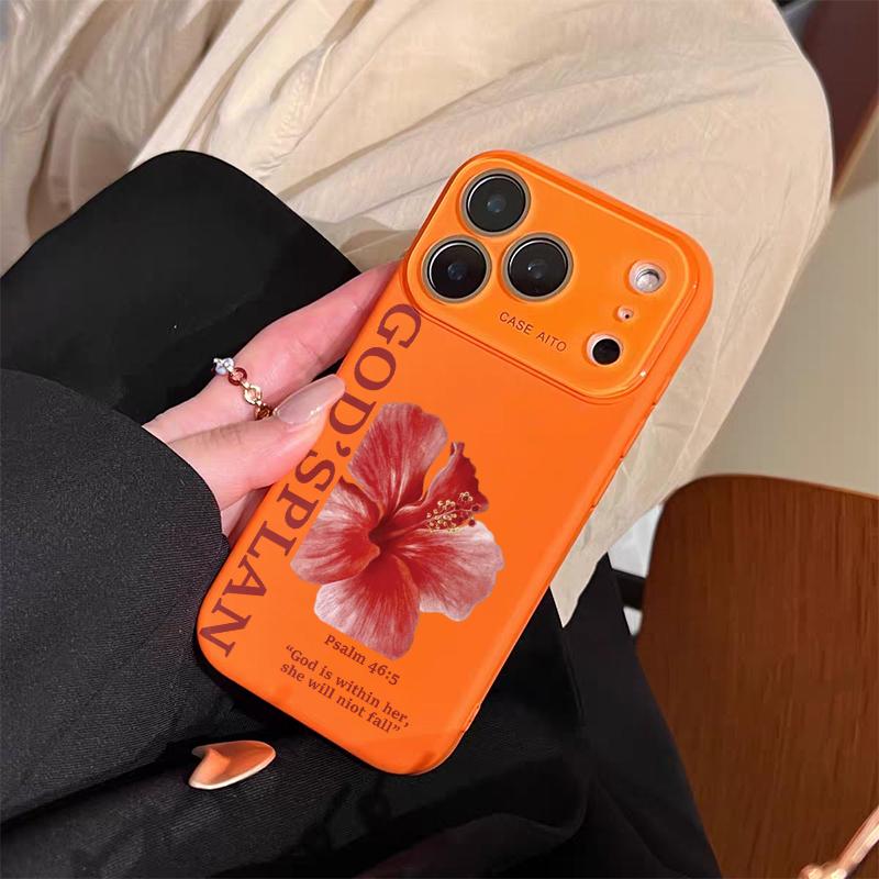 Ins Style Red Flower & God's Plan Pattern Cellphone Casing - Ultra Skin-Friendly Touchscreen Feel, All-Inclusive Camera Lens Protection, Handheld Devices Accessory - Compatible with iPhone 17,16,15,14,13,12 Ins Style Red Flower & God's Plan Pattern Cellphone Casing - Ultra Skin-Friendly Touchscreen Feel, All-Inclusive Camera Lens Protection, Handheld Devices Accessory - Compatible with iPhone 17,16,15,14,13,12