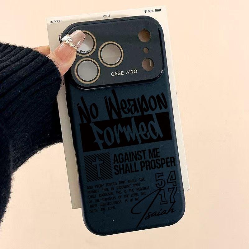 Edgy Christian Smartphone Case for iPhone 12-17, Mobile Phone Accessories with All-Inclusive Lens Protection, Smooth Non-Slip Matte Coating, Fingerprint Resistance, Skin-Friendly Touch, Iphone 17 Edgy Christian Smartphone Case for iPhone 12-17, Mobile Phone Accessories with All-Inclusive Lens Protection, Smooth Non-Slip Matte Coating, Fingerprint Resistance, Skin-Friendly Touch, Iphone 17