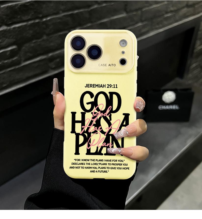 God Has A Plan Christian iPhone Case, Bible Verse Design Phone Case for iPhone 17 Pro Max 16 15 Plus 14 13 12, Shockproof Durable Protective Case, Faith-Based Phone Case Suitable for All People God Has A Plan Christian iPhone Case, Bible Verse Design Phone Case for iPhone 17 Pro Max 16 15 Plus 14 13 12, Shockproof Durable Protective Case, Faith-Based Phone Case Suitable for All People