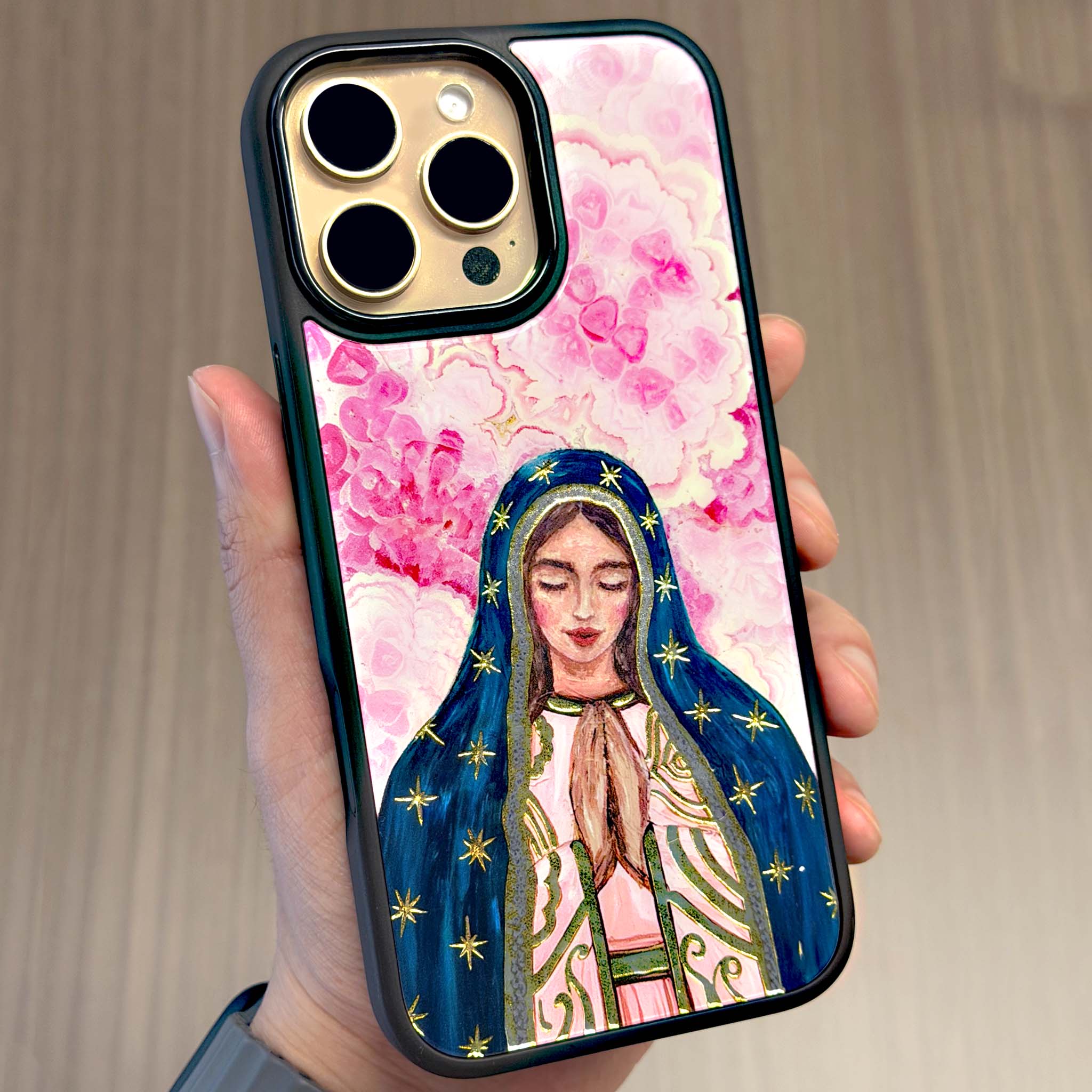 [Copyright] Virgin Mary Pattern Phone Case, Protective Clear Soft TPU Shockproof Durable Protection Cover for iPhone 17 Pro Max case 11 12 13 14 15 16 HL