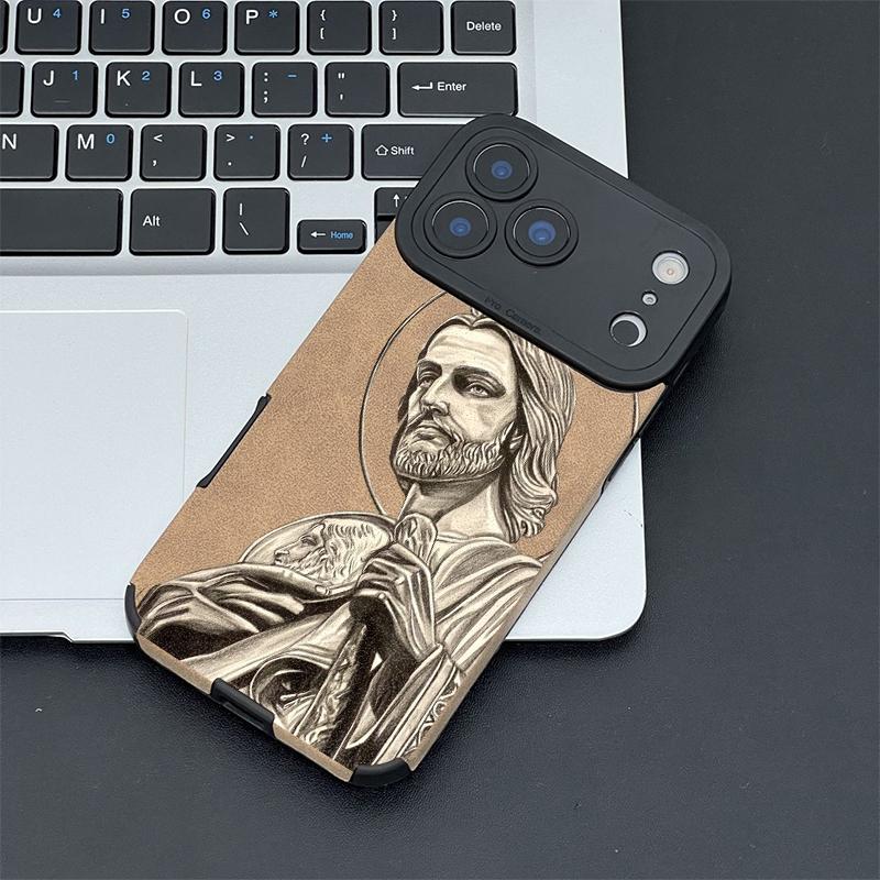 The Jesus portrait pattern phone case is made of TPU and leather with a delicate touch that is skin friendly like velvet, suitable for Apple 17 16 15 14 13 12 11 Pro Max Plus X XS Max The Jesus portrait pattern phone case is made of TPU and leather with a delicate touch that is skin friendly like velvet, suitable for Apple 17 16 15 14 13 12 11 Pro Max Plus X XS Max