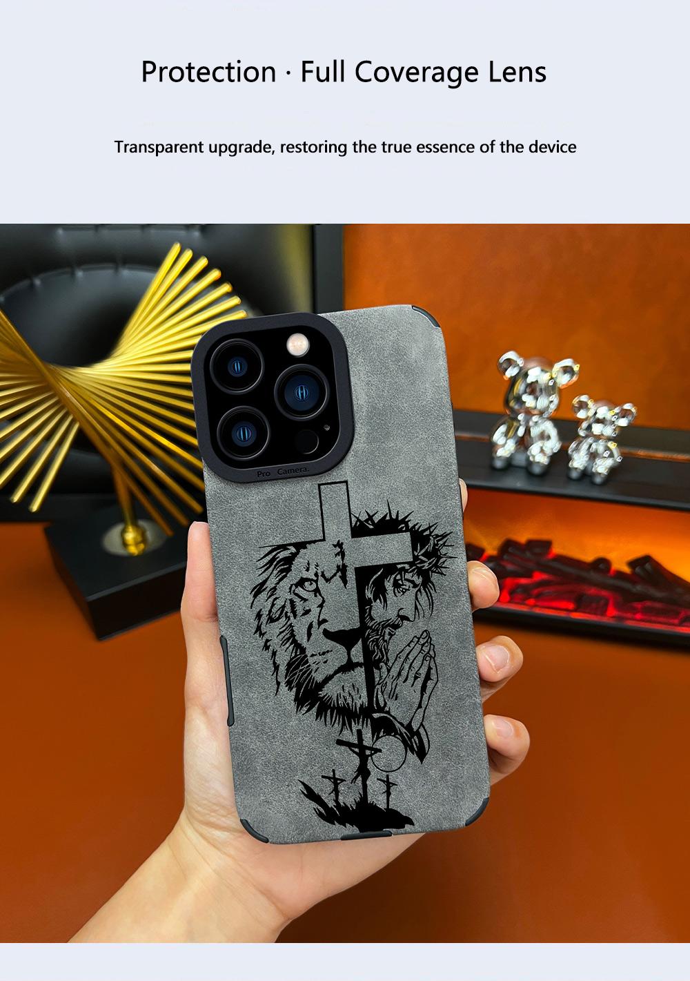 Jesus Cross Fur Phone Case for iPhone 17 Air,16,15,14,13,12,11 Pro Max Plus,X,XS Max - TPU Leather Smartphone/Cellphone/Handheld Devices Cover with Anti-Drop, Shockproof, Anti-Slip, Full Screen Protection-ZQ30, Casing, Accessories Jesus Cross Fur Phone Case for iPhone 17 Air,16,15,14,13,12,11 Pro Max Plus,X,XS Max - TPU Leather Smartphone/Cellphone/Handheld Devices Cover with Anti-Drop, Shockproof, Anti-Slip, Full Screen Protection-ZQ30, Casing, Accessories