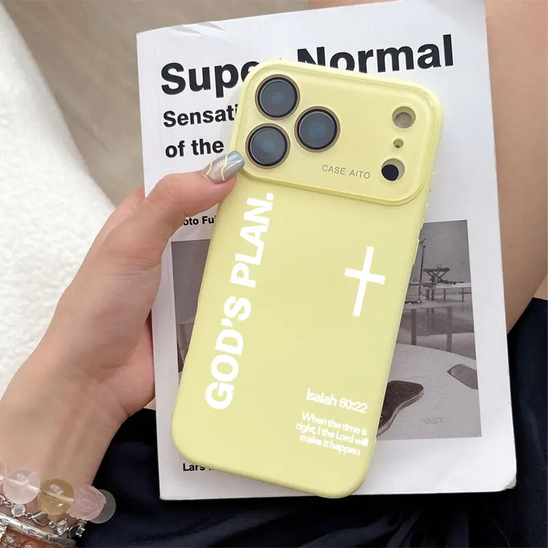God'S Plan Phone Case Skin-Friendly Touch Lens Protect, Dopamine Aesthetic Cover for Apple iPhone 17, 16, 15, 14, 13, 12, Durable Smartphone Accessory Casing God'S Plan Phone Case Skin-Friendly Touch Lens Protect, Dopamine Aesthetic Cover for Apple iPhone 17, 16, 15, 14, 13, 12, Durable Smartphone Accessory Casing
