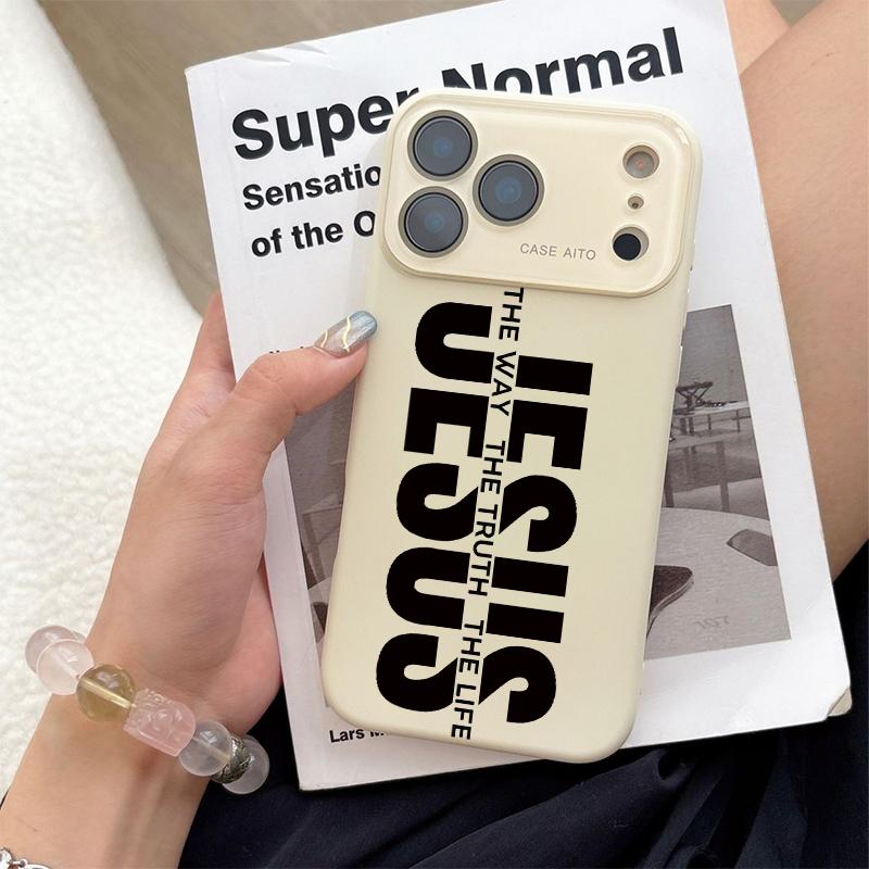 Jesus Pattern Cellphone Case - Ultra Skin-Friendly Touch, All-Inclusive Lens Protection, Shockproof Protector for 17,16,15,14,13,12 Series Devices | Mobile Phone Casing & Accessories for Device Safety Jesus Pattern Cellphone Case - Ultra Skin-Friendly Touch, All-Inclusive Lens Protection, Shockproof Protector for 17,16,15,14,13,12 Series Devices | Mobile Phone Casing & Accessories for Device Safety