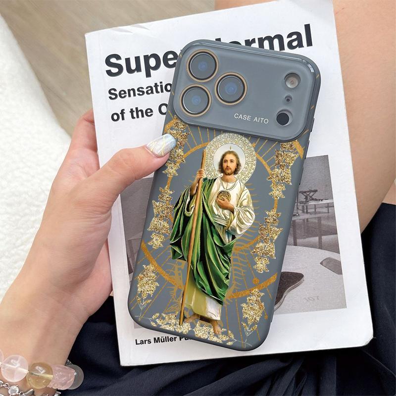 Jesus Pattern Dopamine Ins Style Smartphone Case for iPhone 12-17, Lens-Compatible, Touch-Ready, Ultra Skin-Friendly, All-Inclusive Lens Protection, Handheld Mobile Phone Accessory, Iphone 17 Jesus Pattern Dopamine Ins Style Smartphone Case for iPhone 12-17, Lens-Compatible, Touch-Ready, Ultra Skin-Friendly, All-Inclusive Lens Protection, Handheld Mobile Phone Accessory, Iphone 17