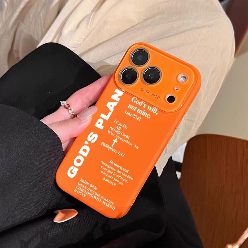 GOD’S PLAN Dopamine Ins Style Solid Color Phone Case It has been endowed with spiritual symbolic significance with Ultra Skin friendly Touch, All Inclusive Lens Phone Case Suitable for Apple 17 16 15 14 13 12 GOD’S PLAN Dopamine Ins Style Solid Color Phone Case It has been endowed with spiritual symbolic significance with Ultra Skin friendly Touch, All Inclusive Lens Phone Case Suitable for Apple 17 16 15 14 13 12