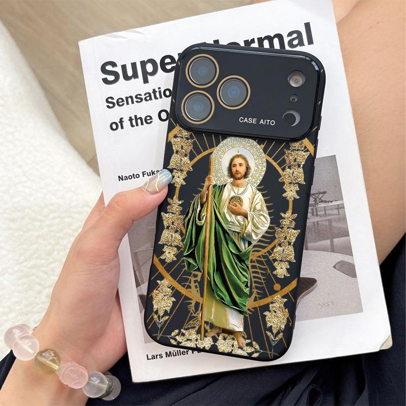 Jesus Pattern Dopamine Ins Style Smartphone Case for iPhone 12-17, Lens-Compatible, Touch-Ready, Ultra Skin-Friendly, All-Inclusive Lens Protection, Handheld Mobile Phone Accessory, Iphone 17 Jesus Pattern Dopamine Ins Style Smartphone Case for iPhone 12-17, Lens-Compatible, Touch-Ready, Ultra Skin-Friendly, All-Inclusive Lens Protection, Handheld Mobile Phone Accessory, Iphone 17