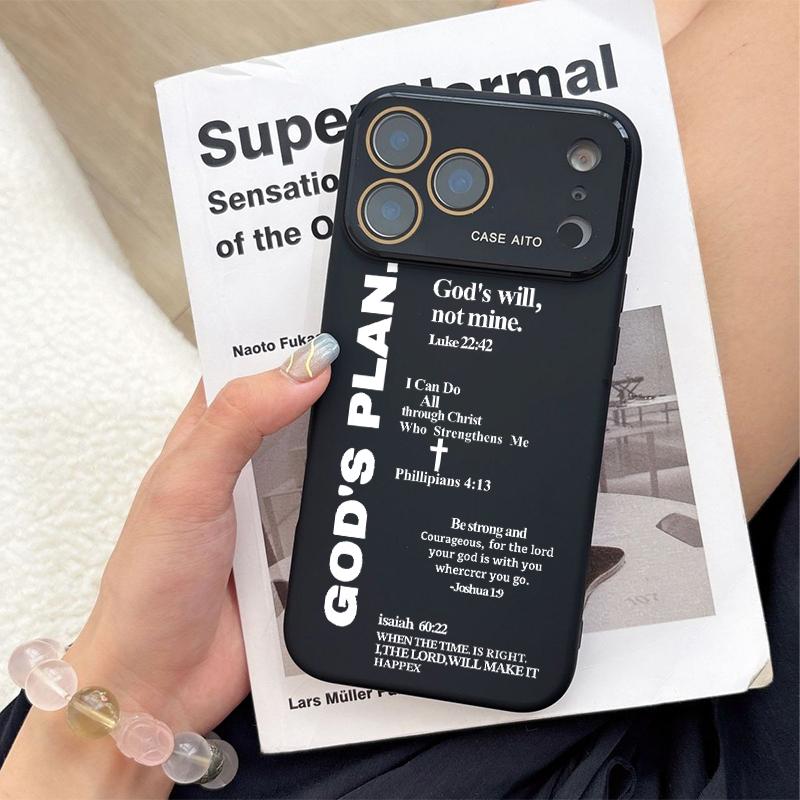 GOD’S PLAN Dopamine Ins Style Solid Color Phone Case It has been endowed with spiritual symbolic significance with Ultra Skin friendly Touch, All Inclusive Lens Phone Case Suitable for Apple 17 16 15 14 13 12 GOD’S PLAN Dopamine Ins Style Solid Color Phone Case It has been endowed with spiritual symbolic significance with Ultra Skin friendly Touch, All Inclusive Lens Phone Case Suitable for Apple 17 16 15 14 13 12