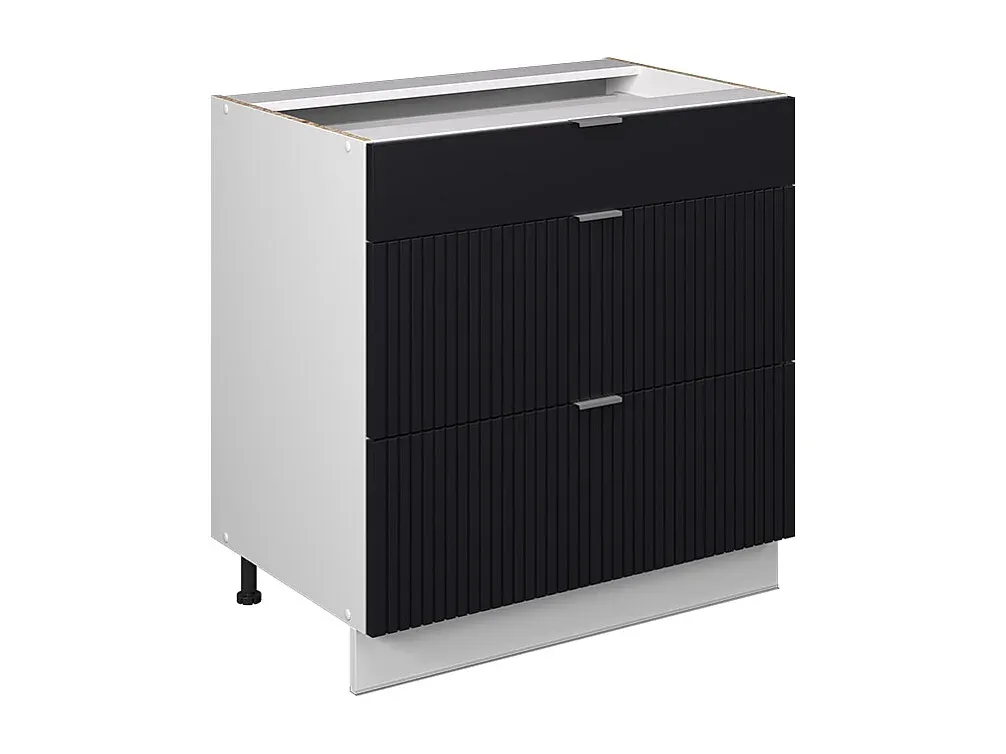 Moderner Unterschrank für die Küche in Anthrazit-Gold