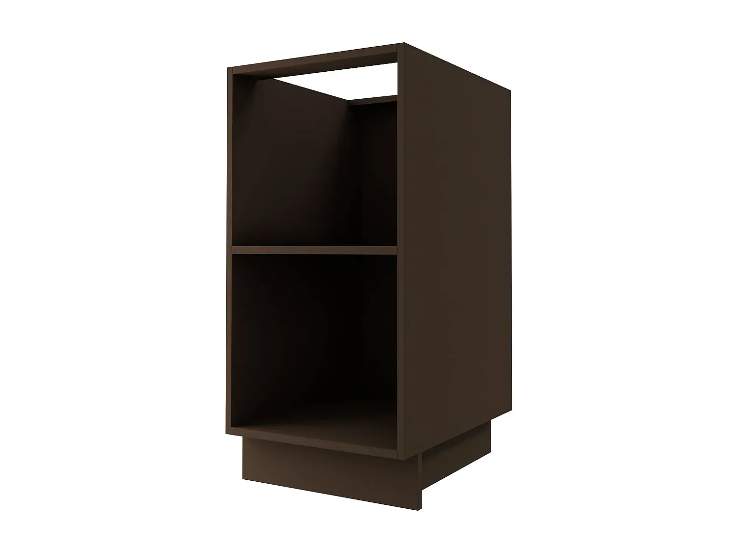 Moderner Küchenschrank in Hochglanz und Holzoptik