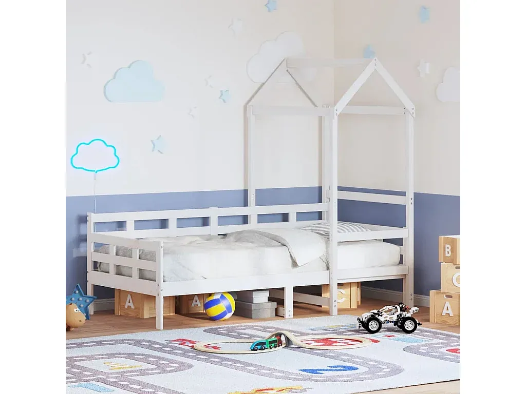 Holztagesbett mit Baldachin 80x200 cm