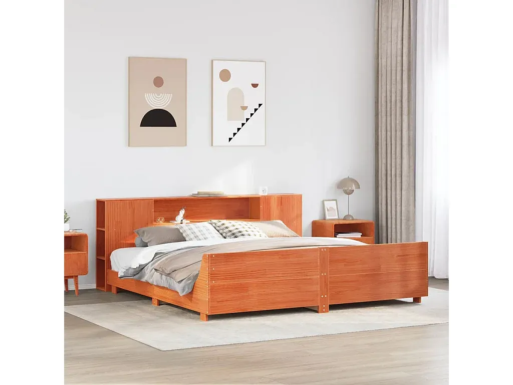 Naturholz Doppelbett Kiefer 200x200 cm