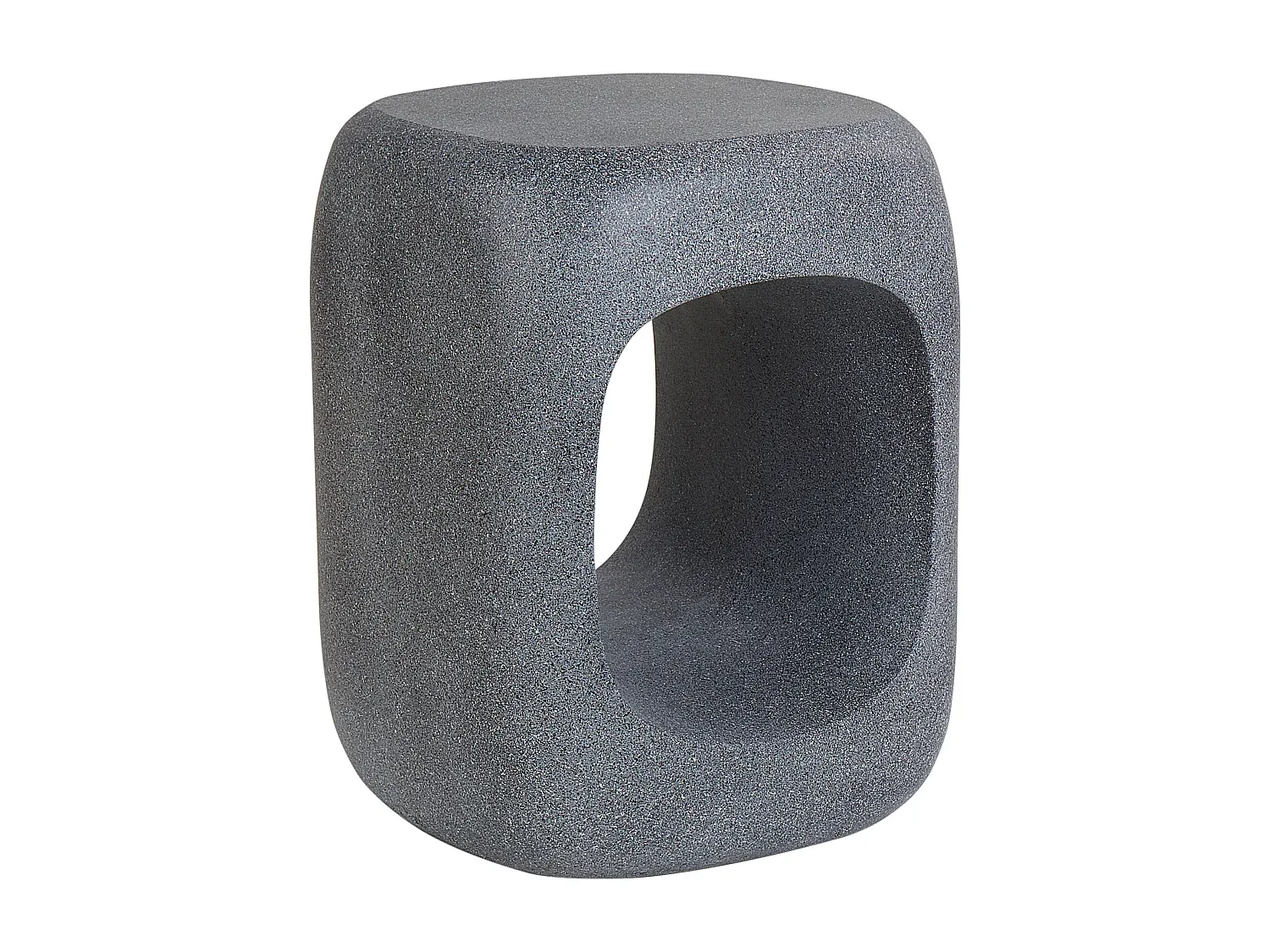 Moderner Beistelltisch in Marmoroptik, Grau