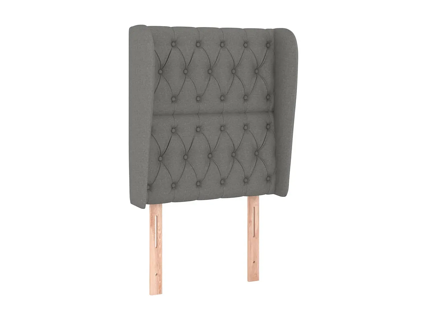 Stoff-Kopfteil mit Ohren Dunkelgrau 83x23x118/128 cm