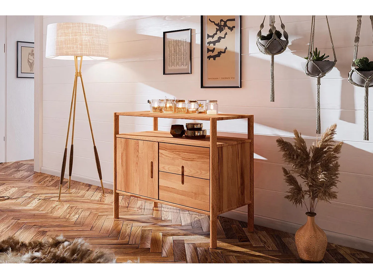 Kommode aus Massivholz mit Naturöl-Finish