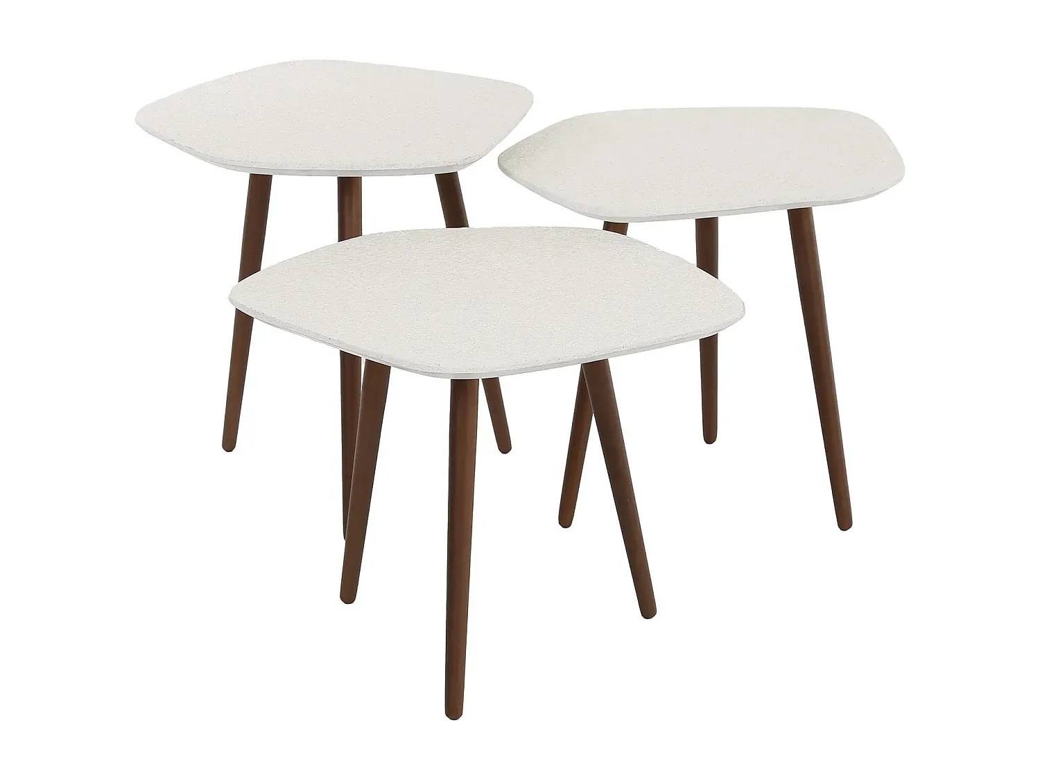 Runder Couchtisch im 3er-Set für Wohnzimmer