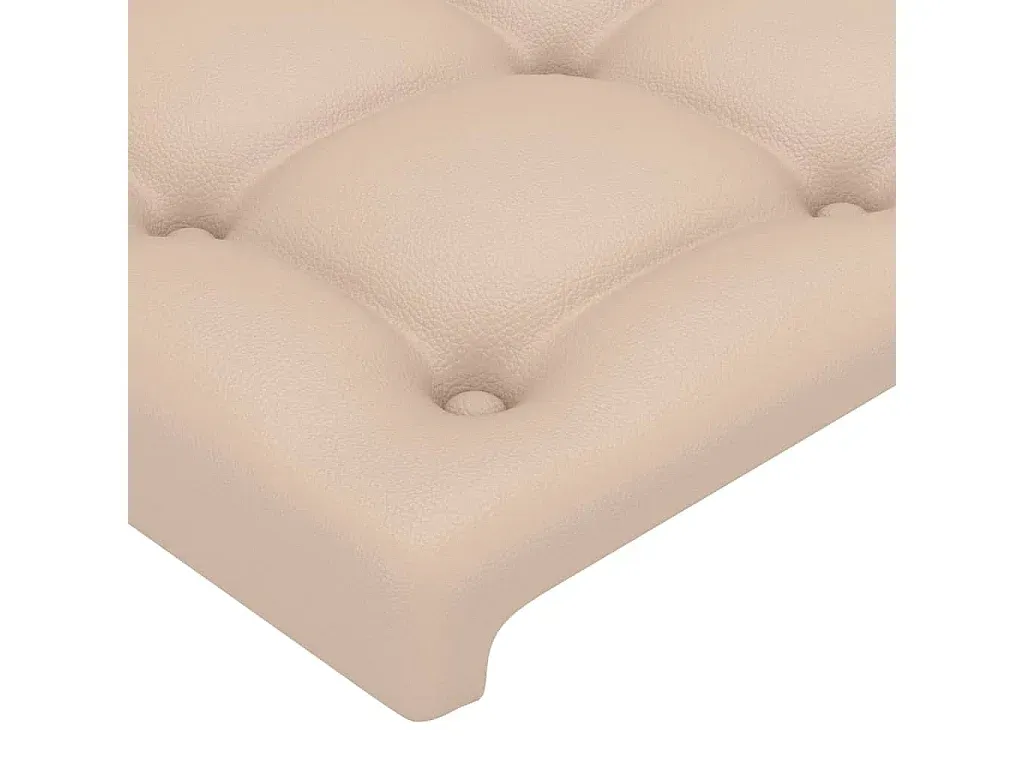 Kopfteil Set 4 Stück Kunstleder Cappuccino-Braun