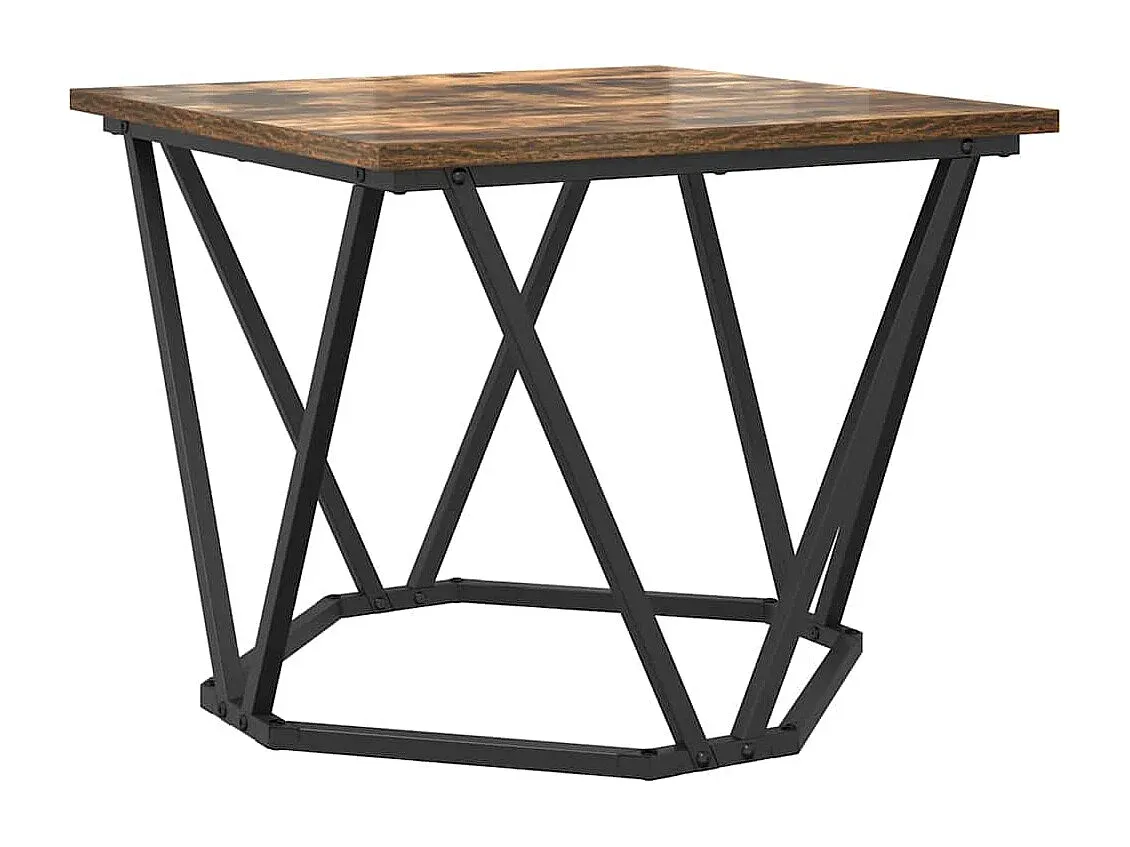 Moderner Beistelltisch-Set aus Holz und Stahl