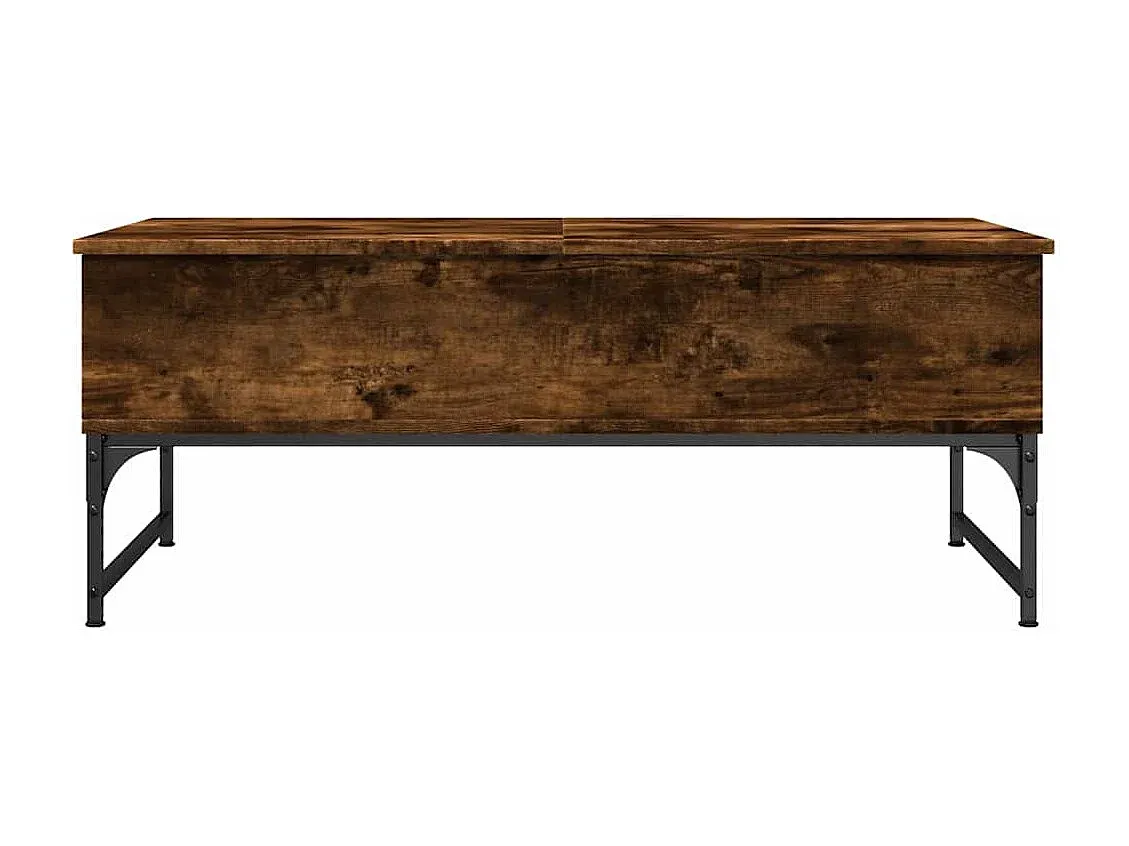 Moderner Couchtisch aus Holzwerkstoff und Metall, 100x50x40 cm