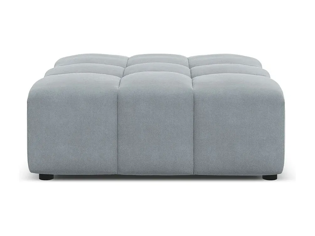 Eleganter Sitzhocker aus hellblauem Samt - 80x102x40cm