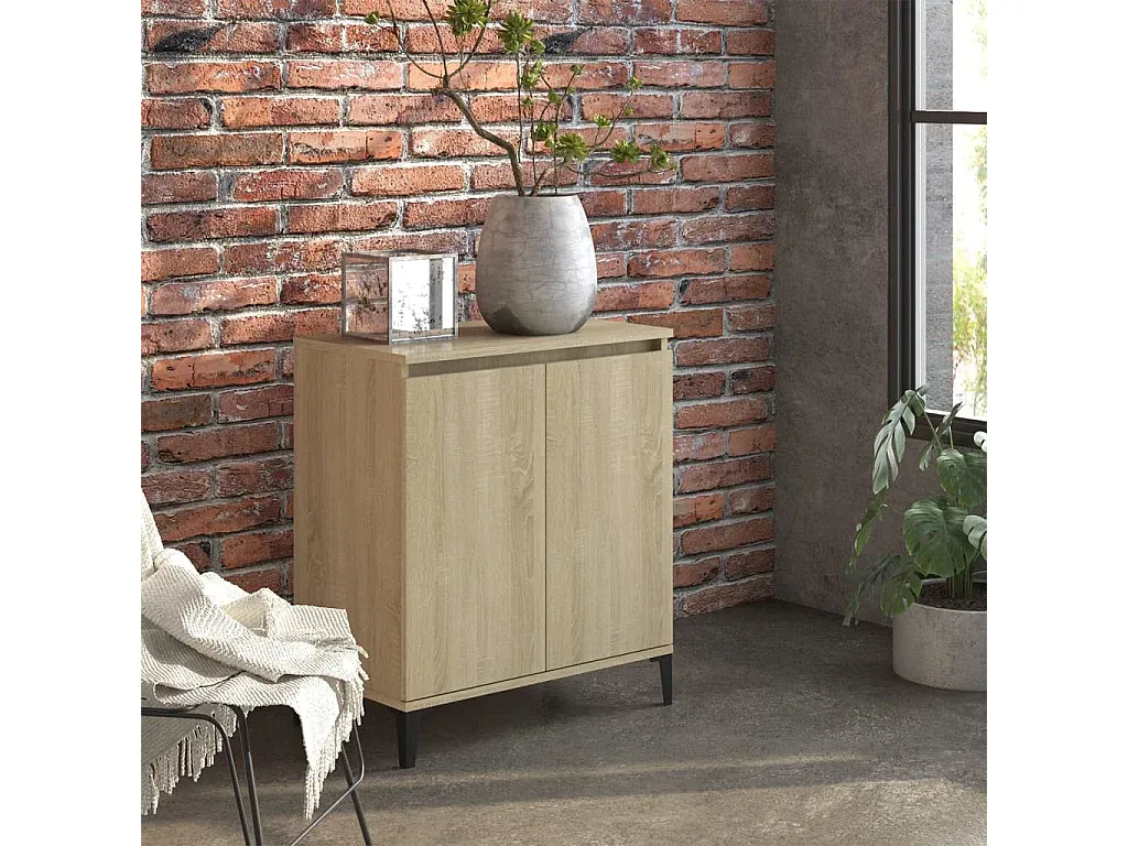 Kompaktes Sideboard in Sonoma-Eiche-Optik