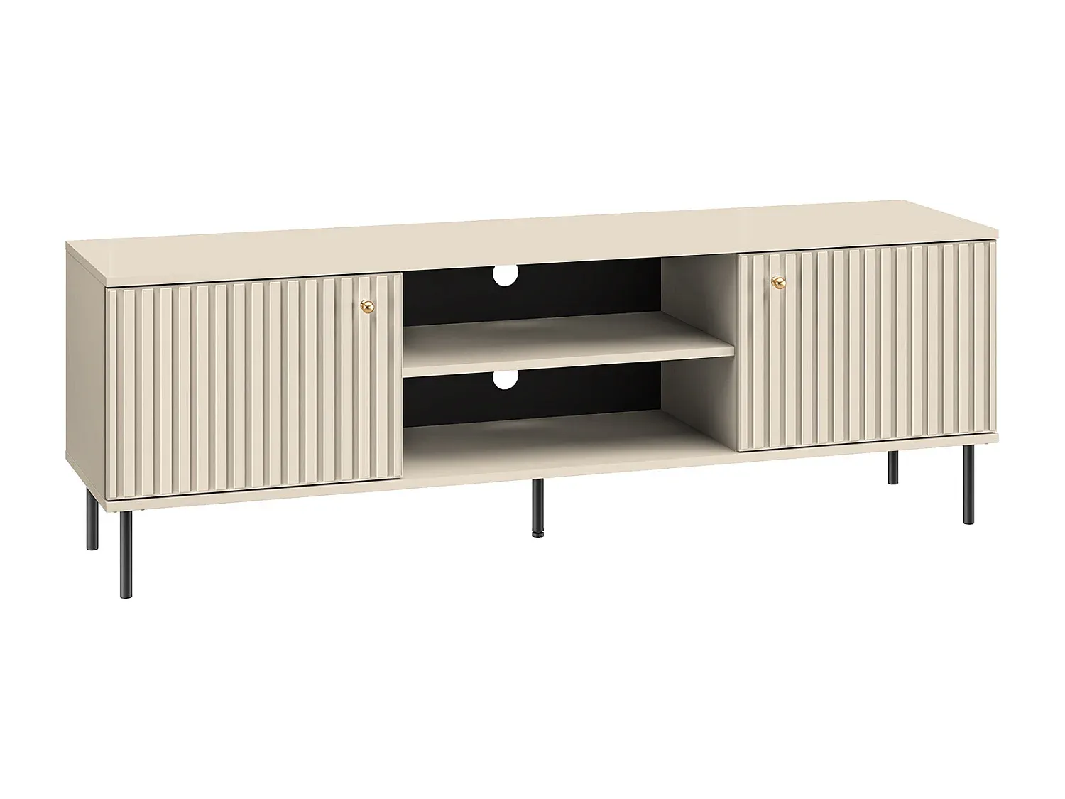 Moderner Schrank mit Stauraum, kaschmir matt, 160x40x53cm