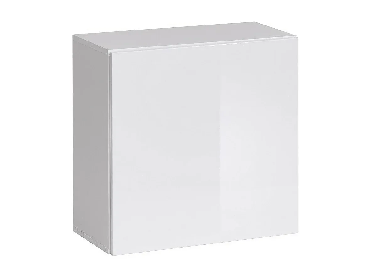 Hängeschrank Würfelform in Weiß 60x60cm für Wohnzimmer