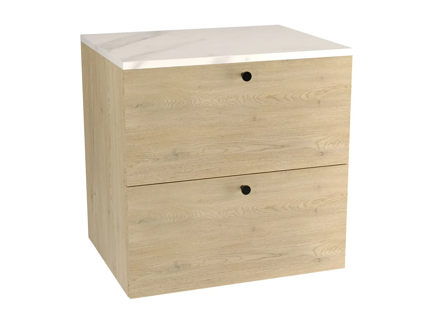 Moderner Waschtischunterschrank mit glatten Fronten, 60 cm