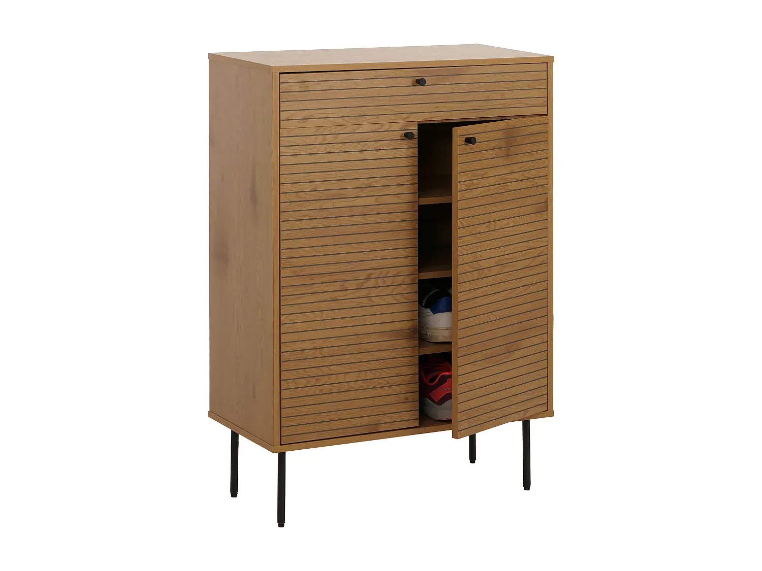 Praktischer Schuhschrank mit großem Stauraum, Holzoptik