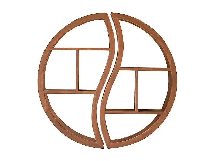 Massives Teakholz-Wandregal, 100 cm, zur Wandmontage geeignet