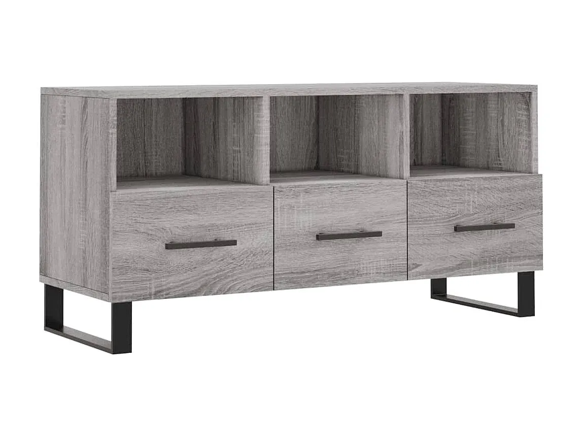 Moderner TV-Schrank in Grau Sonoma Eiche 102x36x50 cm