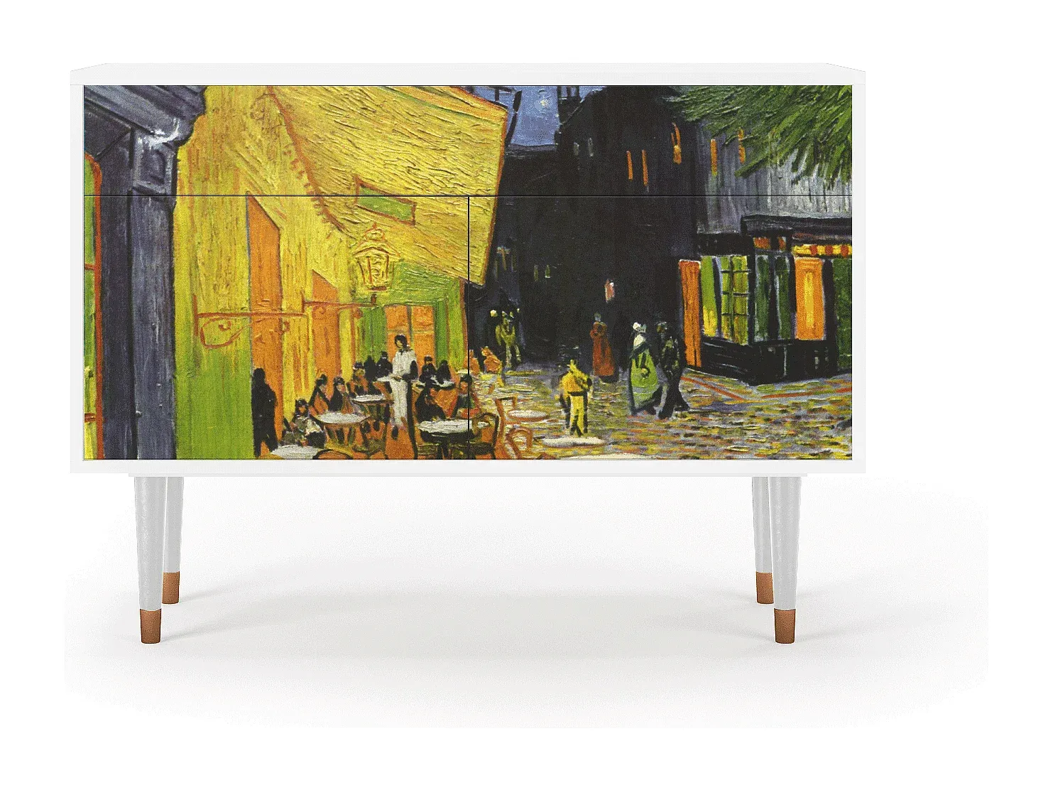 Kompaktes Sideboard mit Stauraum - Weiß