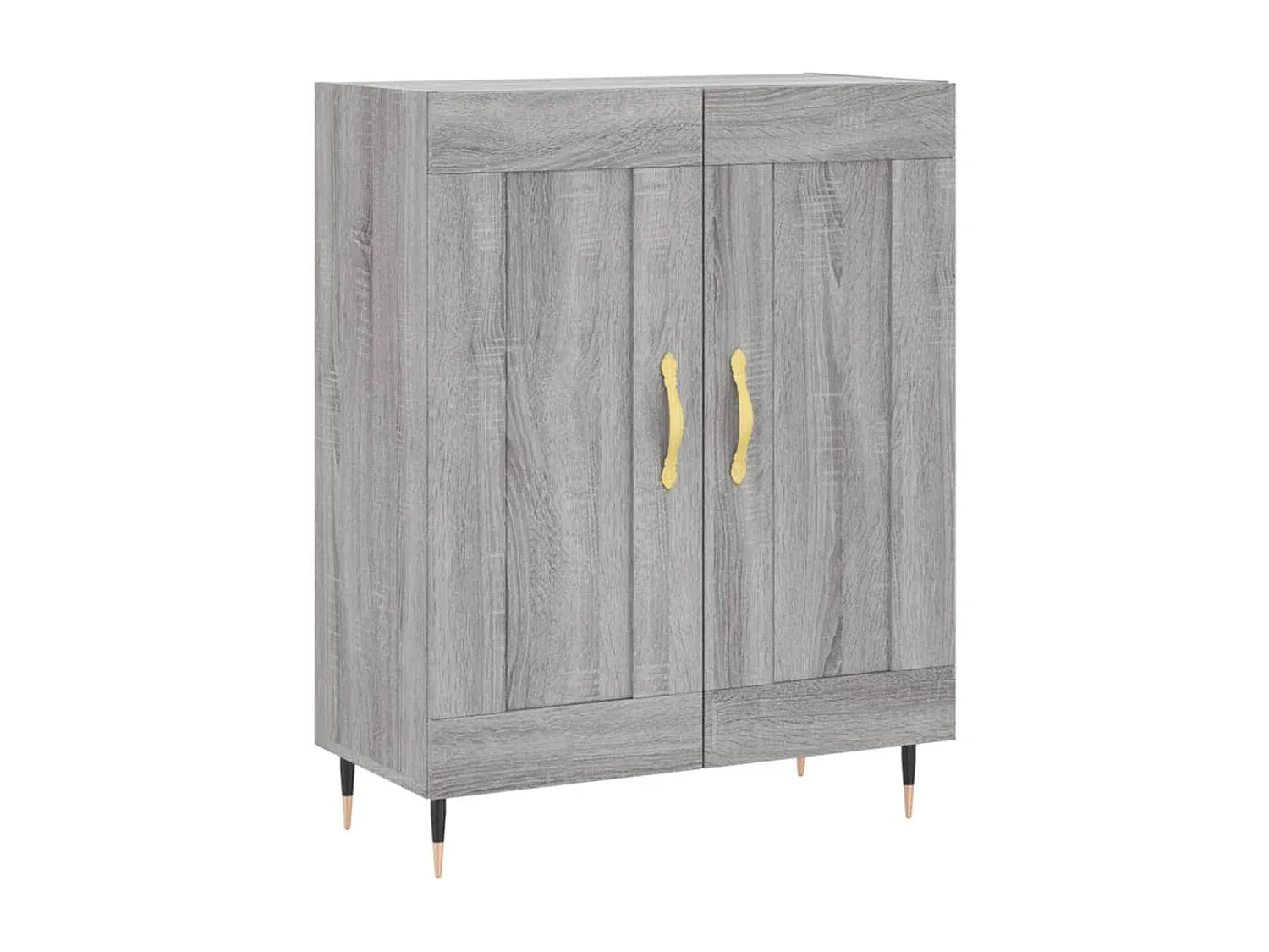 Moderner Sideboard in Grau, 70x35x90 cm, Holzoptik