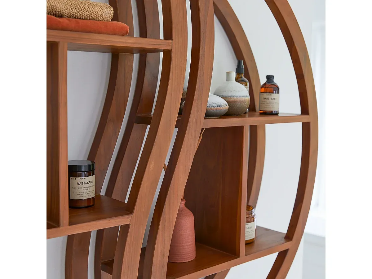 Massives Teakholz-Wandregal, 100 cm, zur Wandmontage geeignet