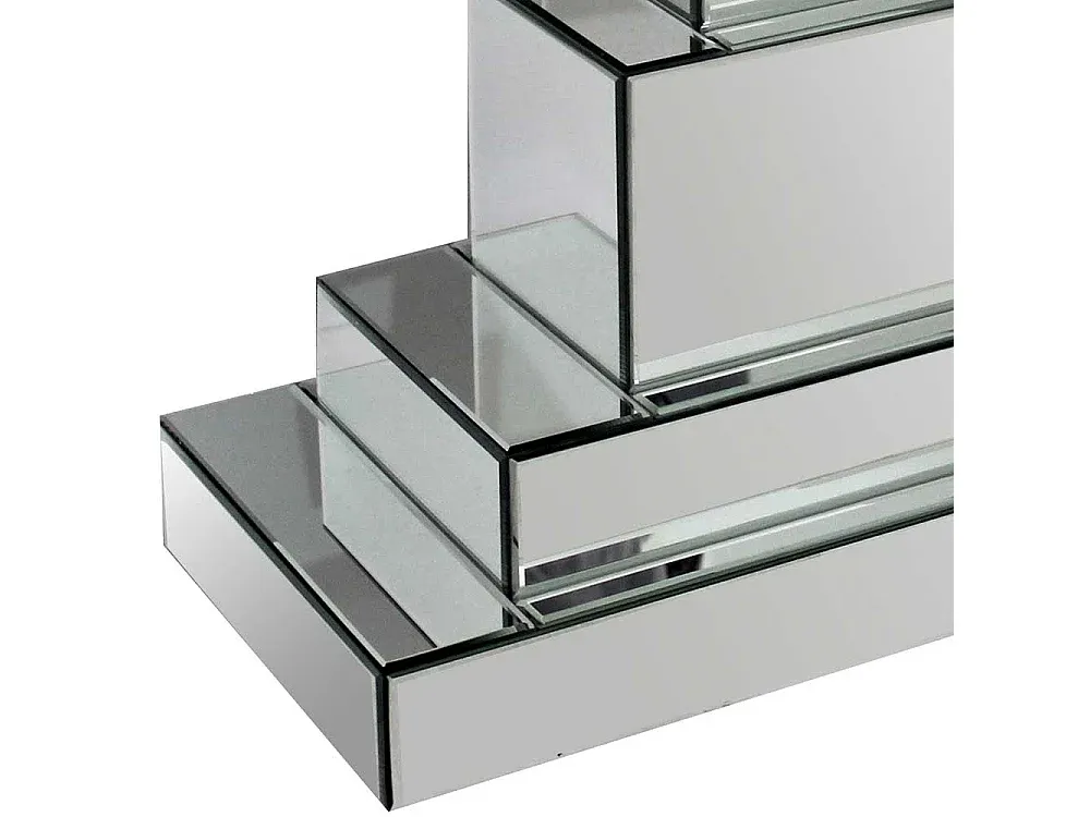 Moderner Konsolentisch aus Spiegelglas, 80 cm