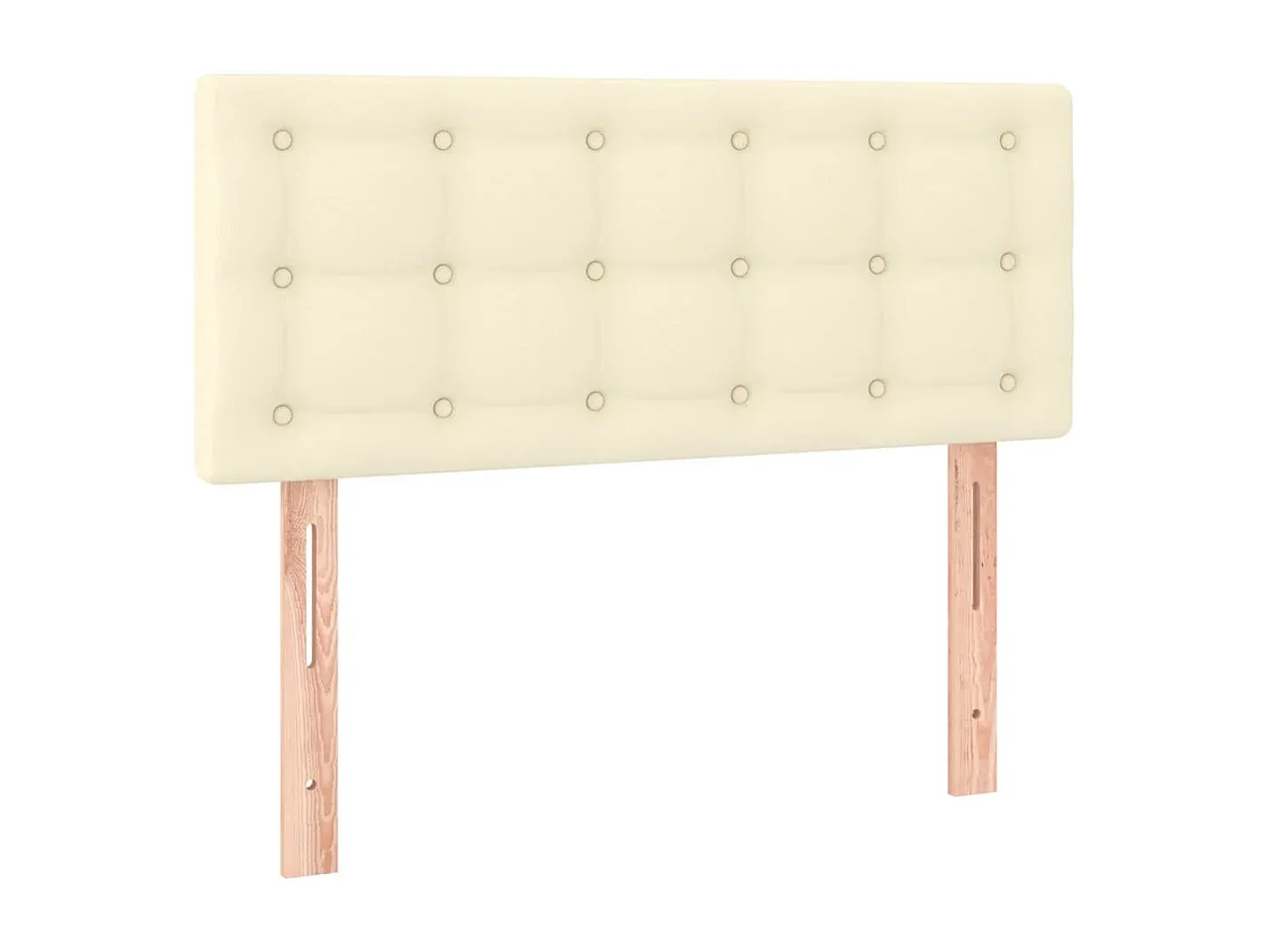 Verstellbares Bett-Kopfteil Kunstleder Creme 80x5x78/88 cm