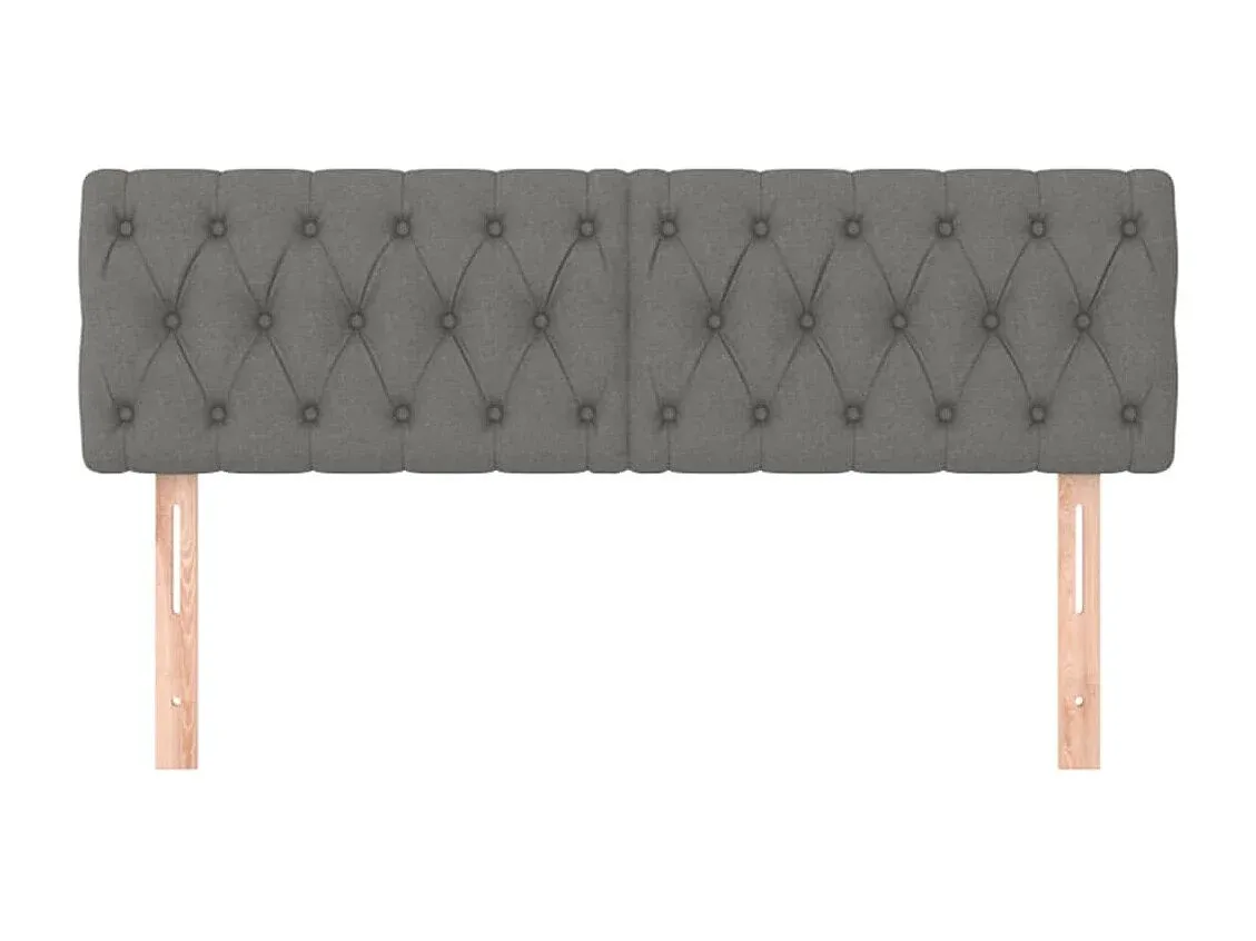 Verstellbares Kopfteil für Bett, Dunkelgrau, 80x7x78/88 cm, Stoff