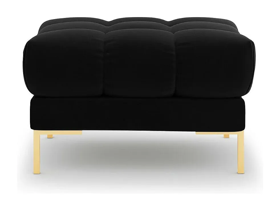 Schwarzer Samtpouf 60x60x41cm