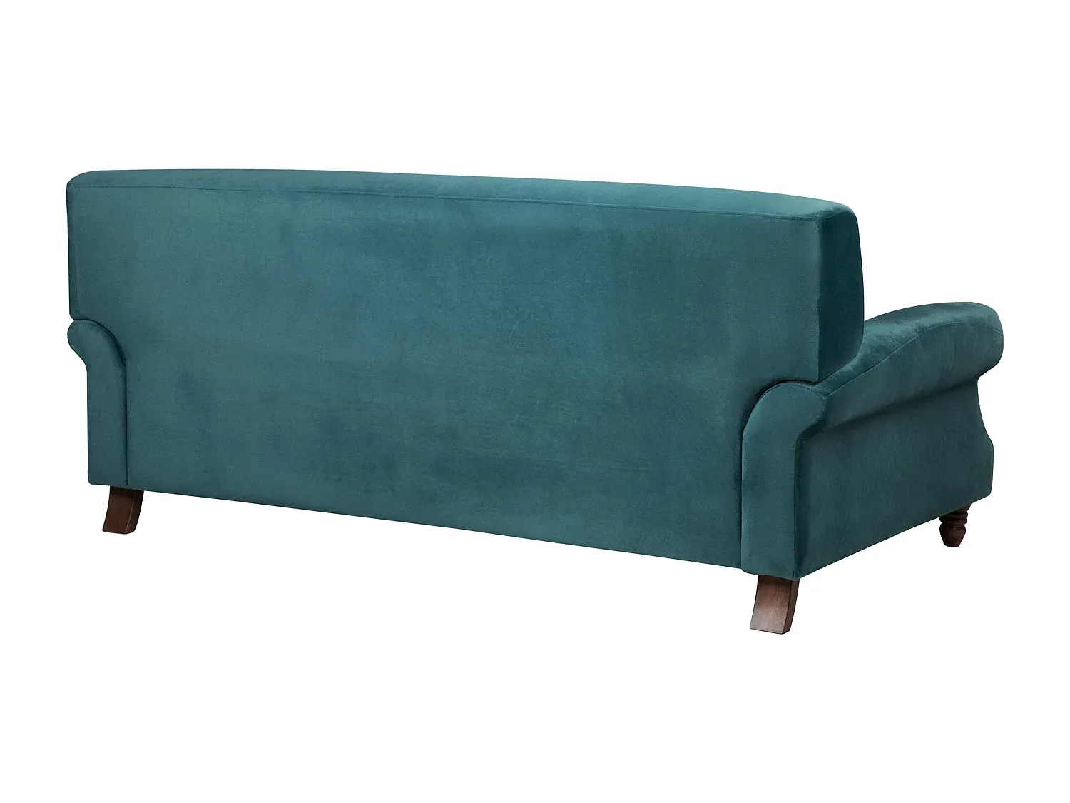 Stilvolles Samtsofa in Blaugrün, 3-sitzig