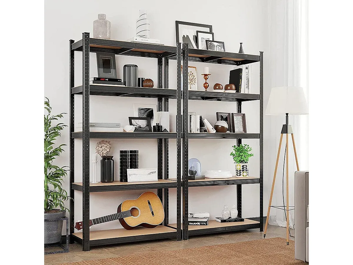 Stabiles Lagerregal mit 5 verstellbaren Böden - Höhe 200 cm