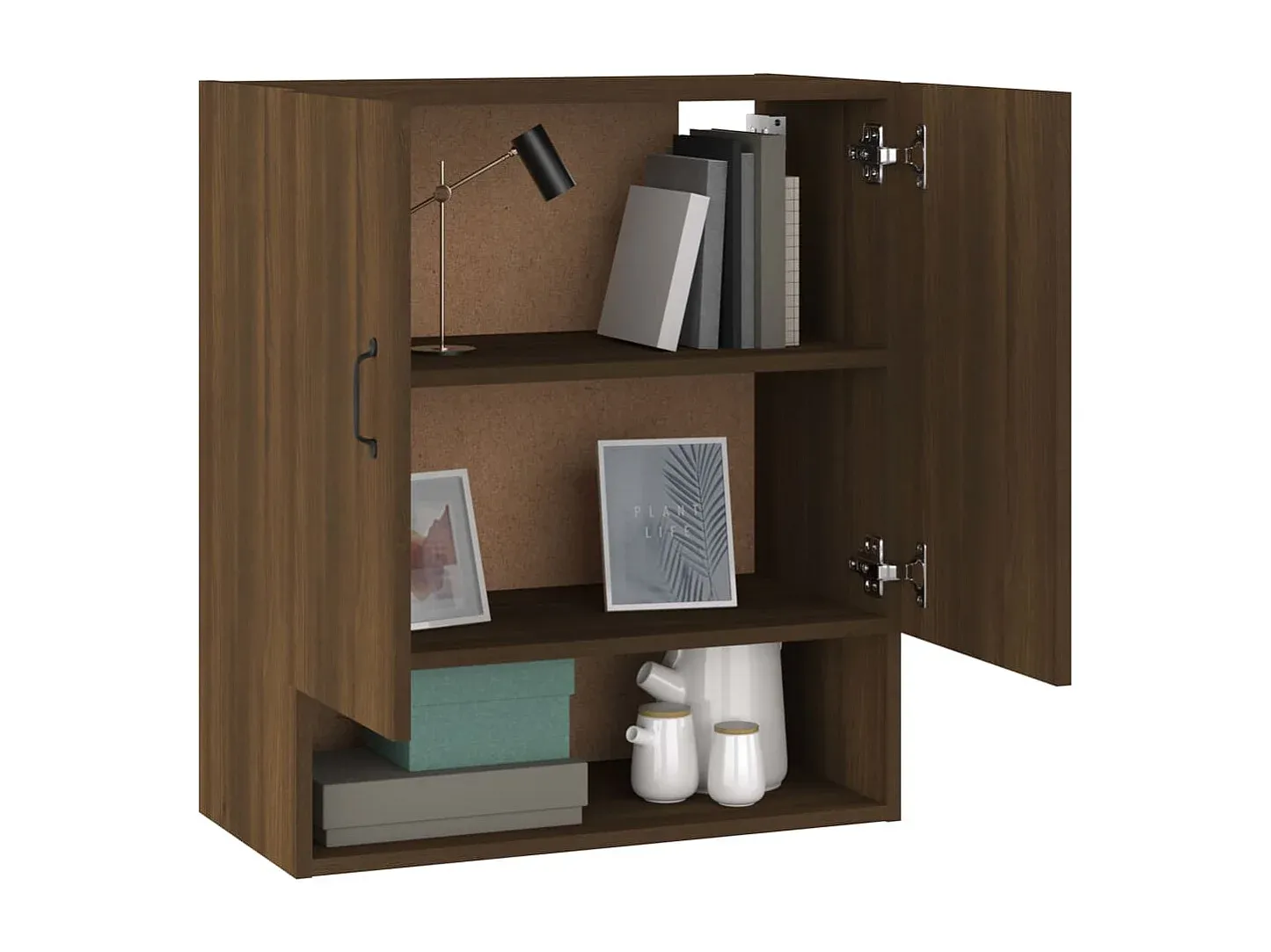 Badezimmerschrank in Eichen-Optik mit Ablage