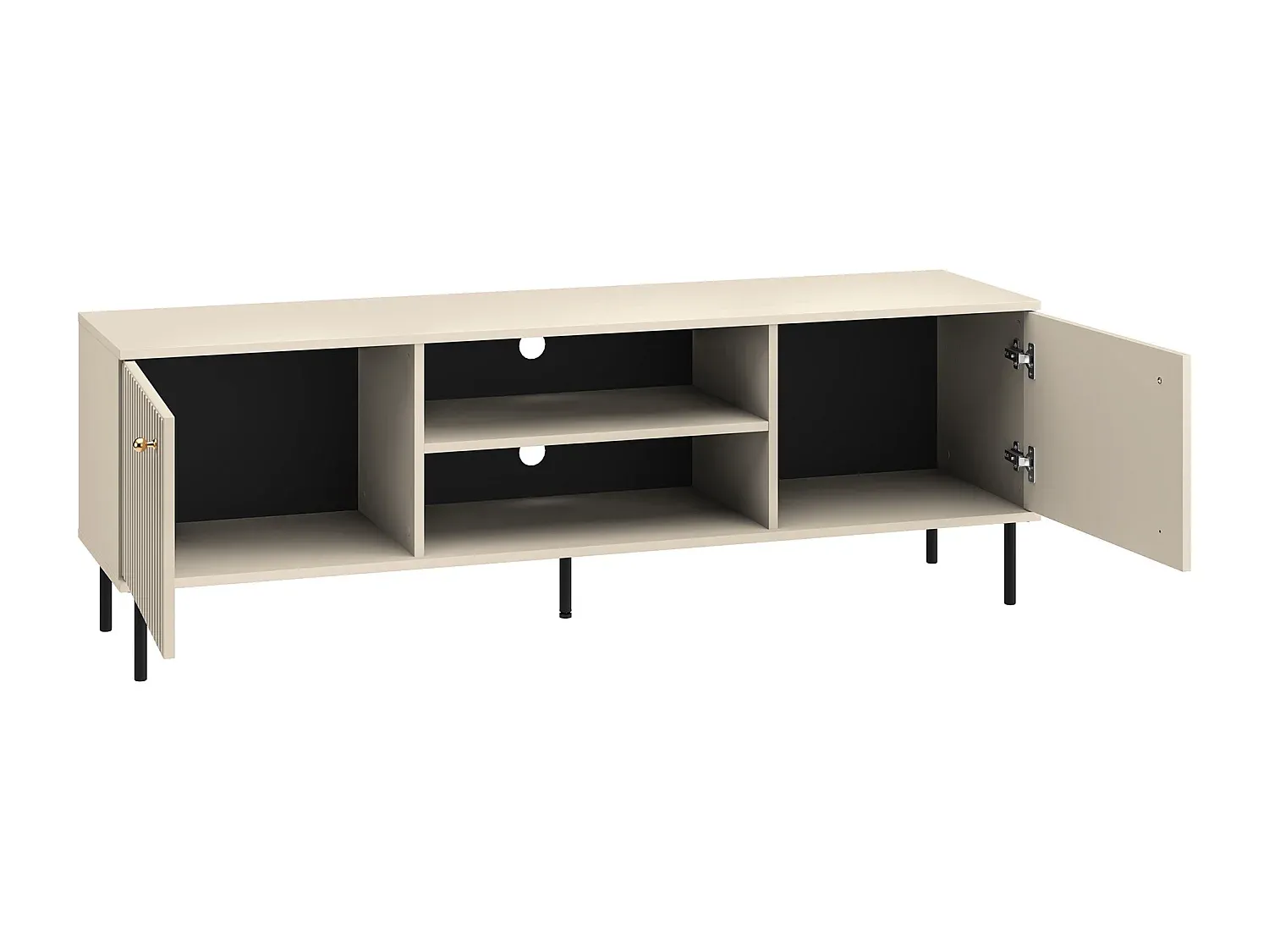 Moderner Schrank mit Stauraum, kaschmir matt, 160x40x53cm