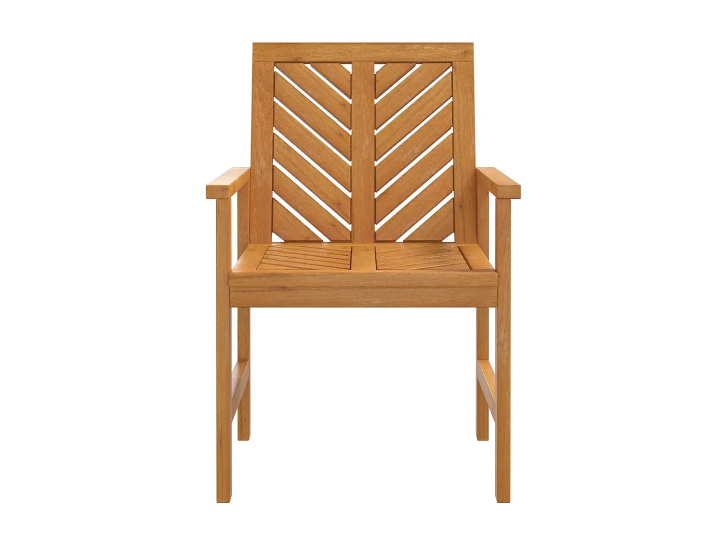 Essstühle aus Akazienholz, 2er-Set, für den Außenbereich