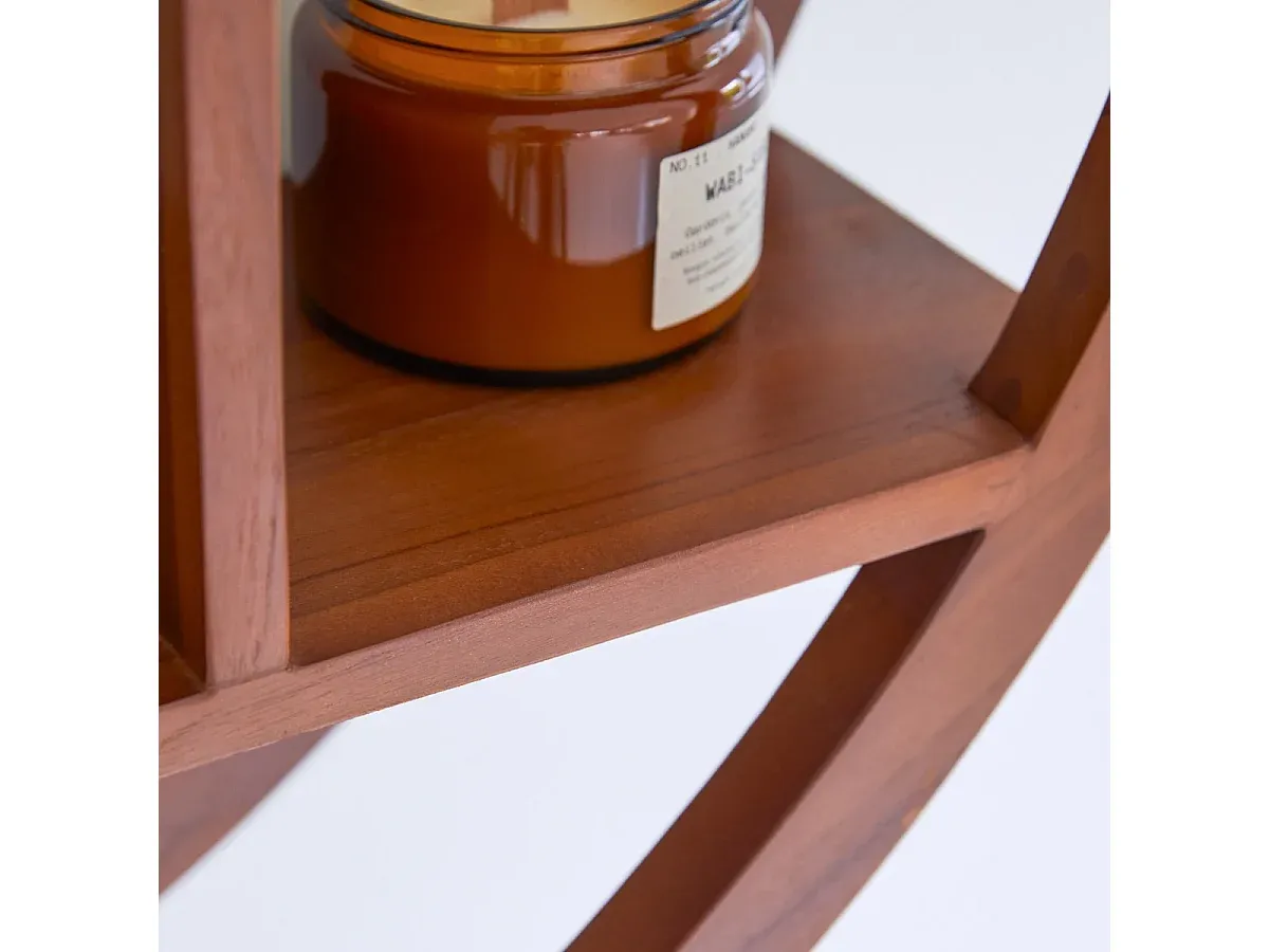 Massives Teakholz-Wandregal, 100 cm, zur Wandmontage geeignet