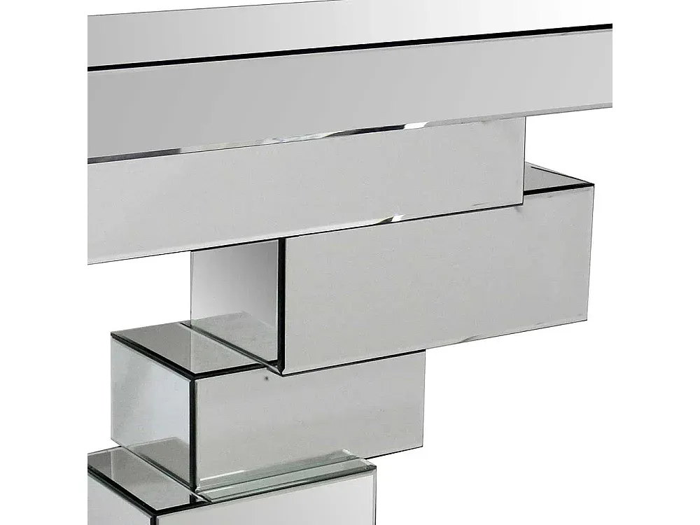 Moderner Konsolentisch aus Spiegelglas, 80 cm