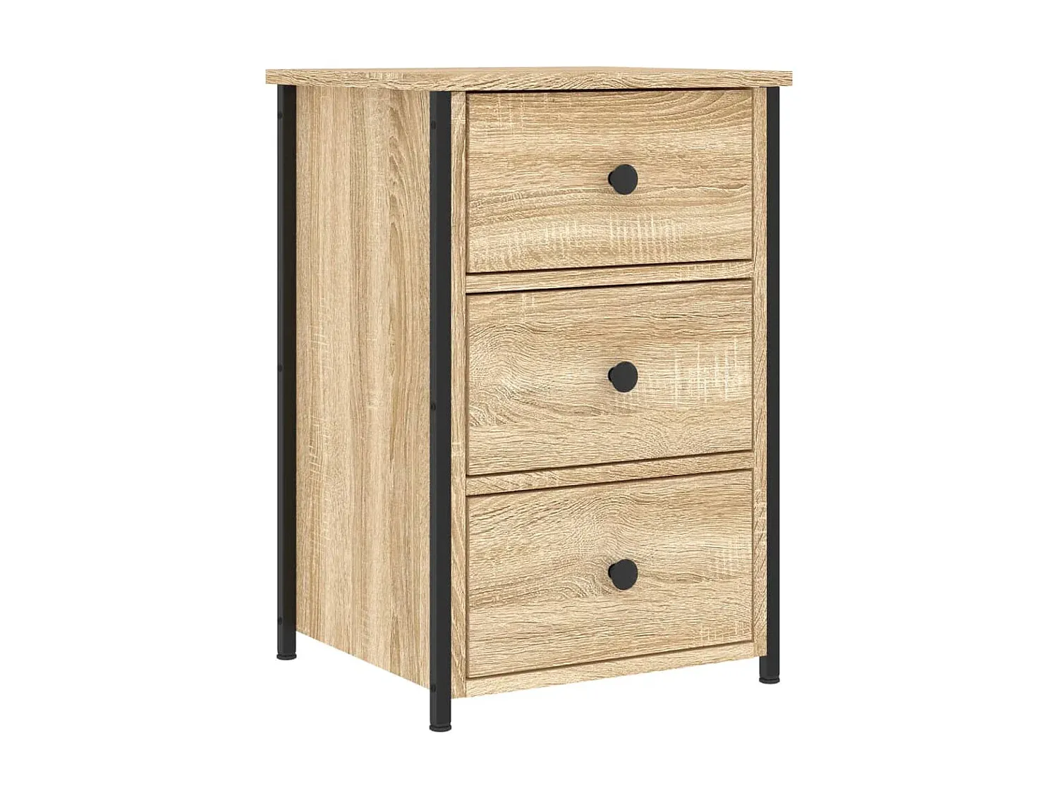 Moderner Nachtschrank im Set, Eichenoptik