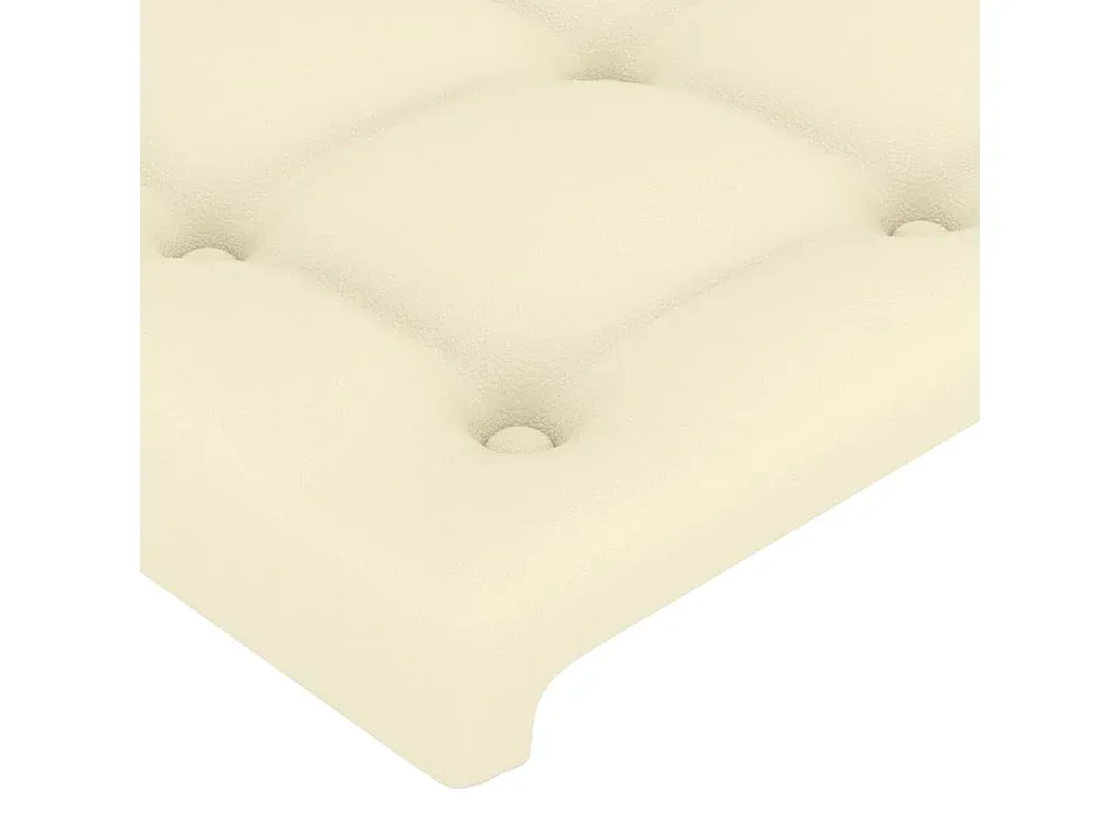 Verstellbares Bett-Kopfteil Kunstleder Creme 80x5x78/88 cm