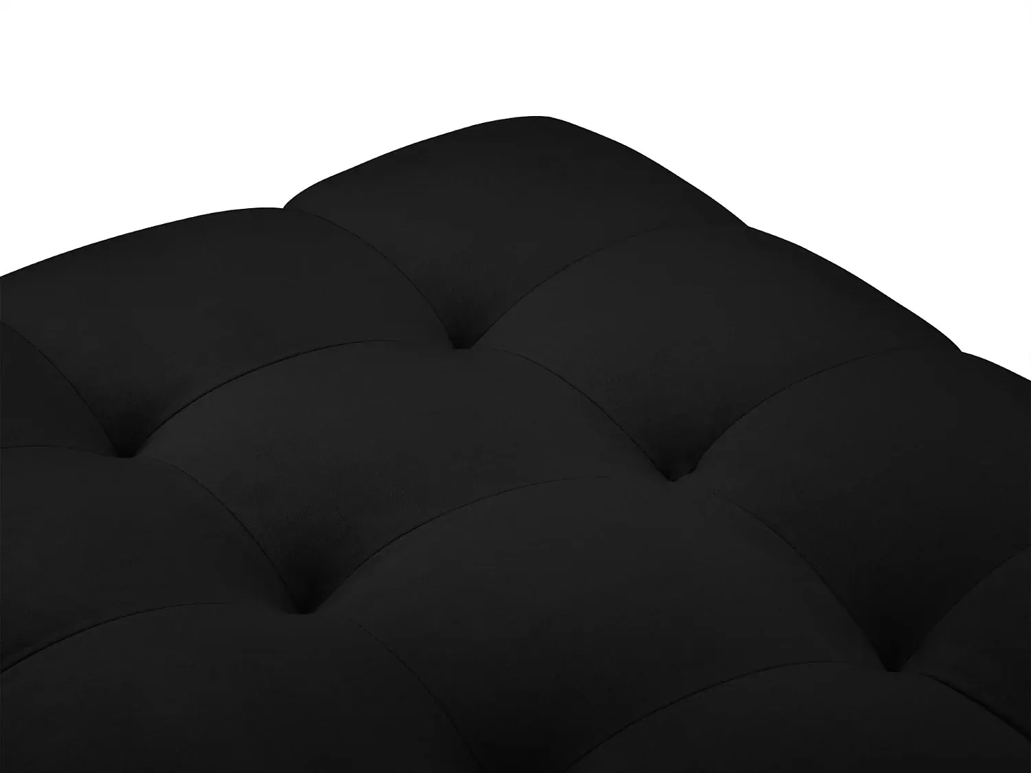 Schwarzer Samtpouf 60x60x41cm