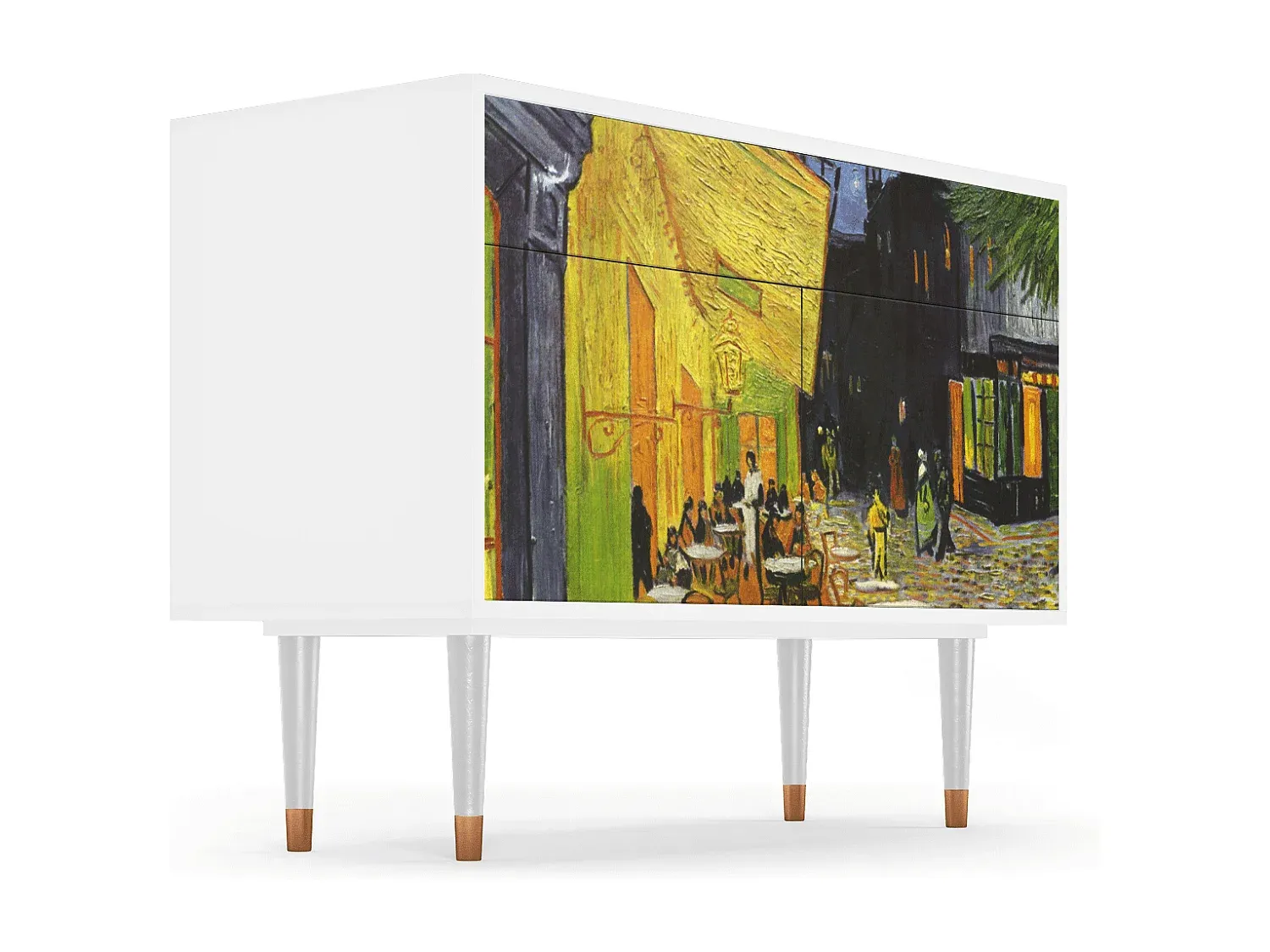 Kompaktes Sideboard mit Stauraum - Weiß